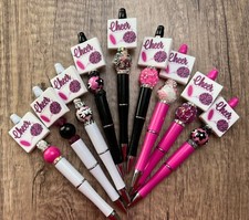 Handmade beaded pen. Cheer Gifts. Basket filler. Journal. Teen. Collect