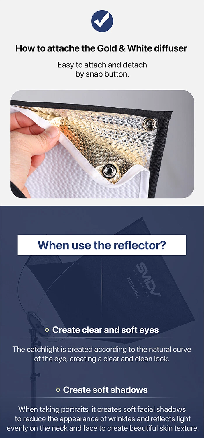 その他 SMDV Flip Bansa Quick Flip photography reflector for underlighting a model