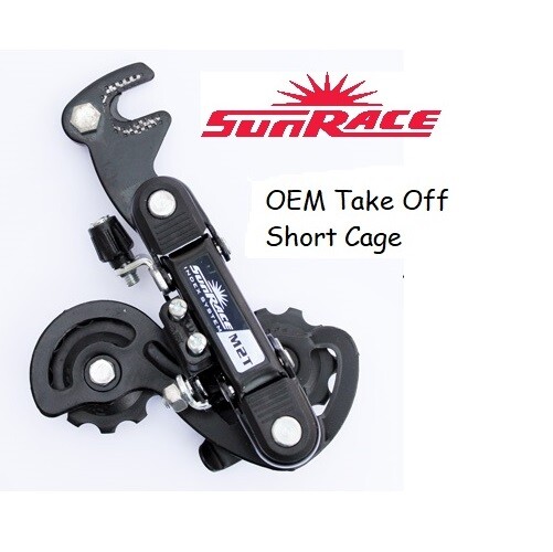 SUNRACE Rear Derailleur 5/6/7Speed 13-28T Short Cage w/Hange