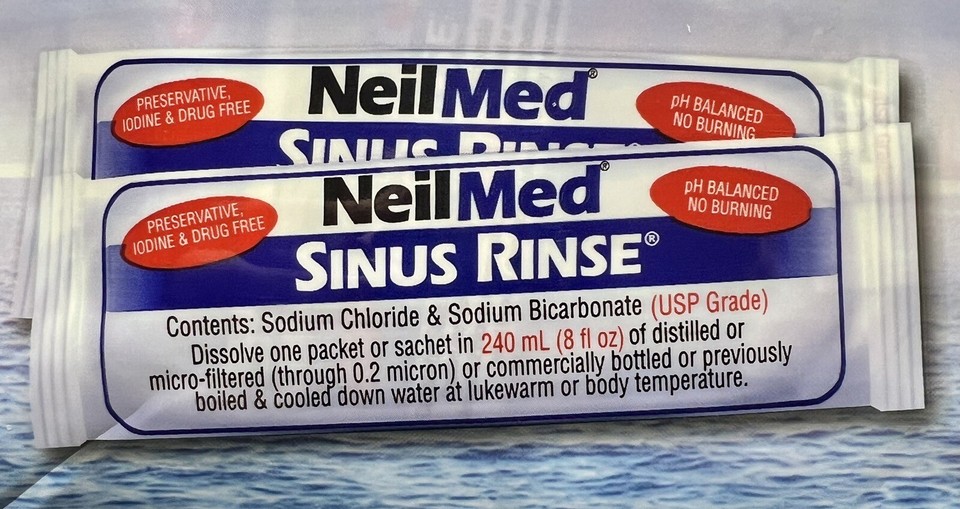 500 Packets NeilMed Sinus Rinse Saline Nasal Expiration 10/2027+ (500