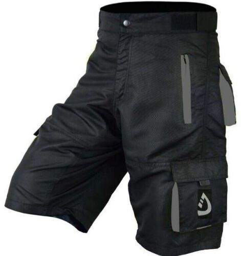 Mens Cycling MTB Short Off Road Downhill Bicycle Shorts Detachable Padded Liner