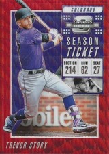 2019 Panini Contenders Optic Trevor Story Season Ticket Red Prizm #23 /199
