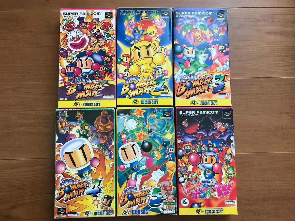 Super Bomberman 1 2 3 Lot Super Famicom SFC SNES Japan Nintendo