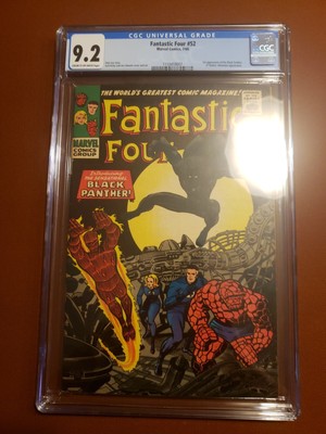 FANTASTIC FOUR #52 -- CGC 9.2 -- 1ST APP BLACK PANTHER -- KEY 1966. Silver age
