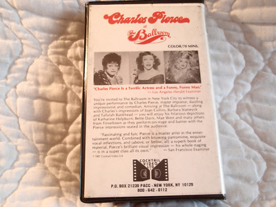 CHARLES PIERCE AT THE BALLROOM NYC LIVE VHS LGBTQ GAY DRAG FEMALE