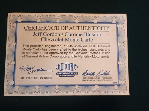 Jeff Gordon 1:25 Scale Chromalusion Dupont Limited Edition Chevy Monte Carlo - Picture 7 of 12