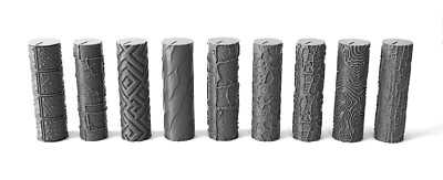 Ton Polymer Textur Roller Wargaming Base Detail Roller Beton Muster