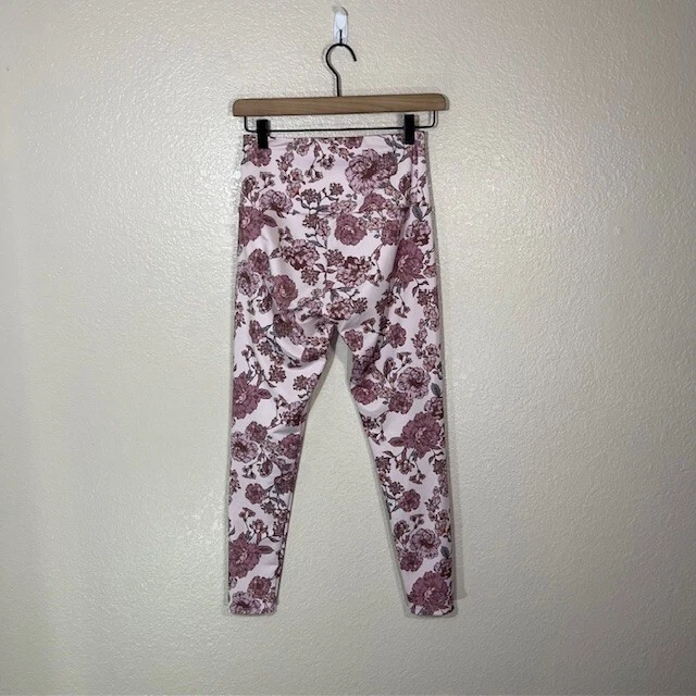 Onzie Leggings Mujer Pequeño Mediano Compresión Rosa Floral Yoga Hippie Gimnasio Foto 3 de 4