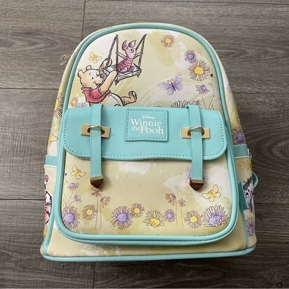 KBNL Winnie The Pooh Vegan Leather Mini Backpack Blue Spring  display picture 2