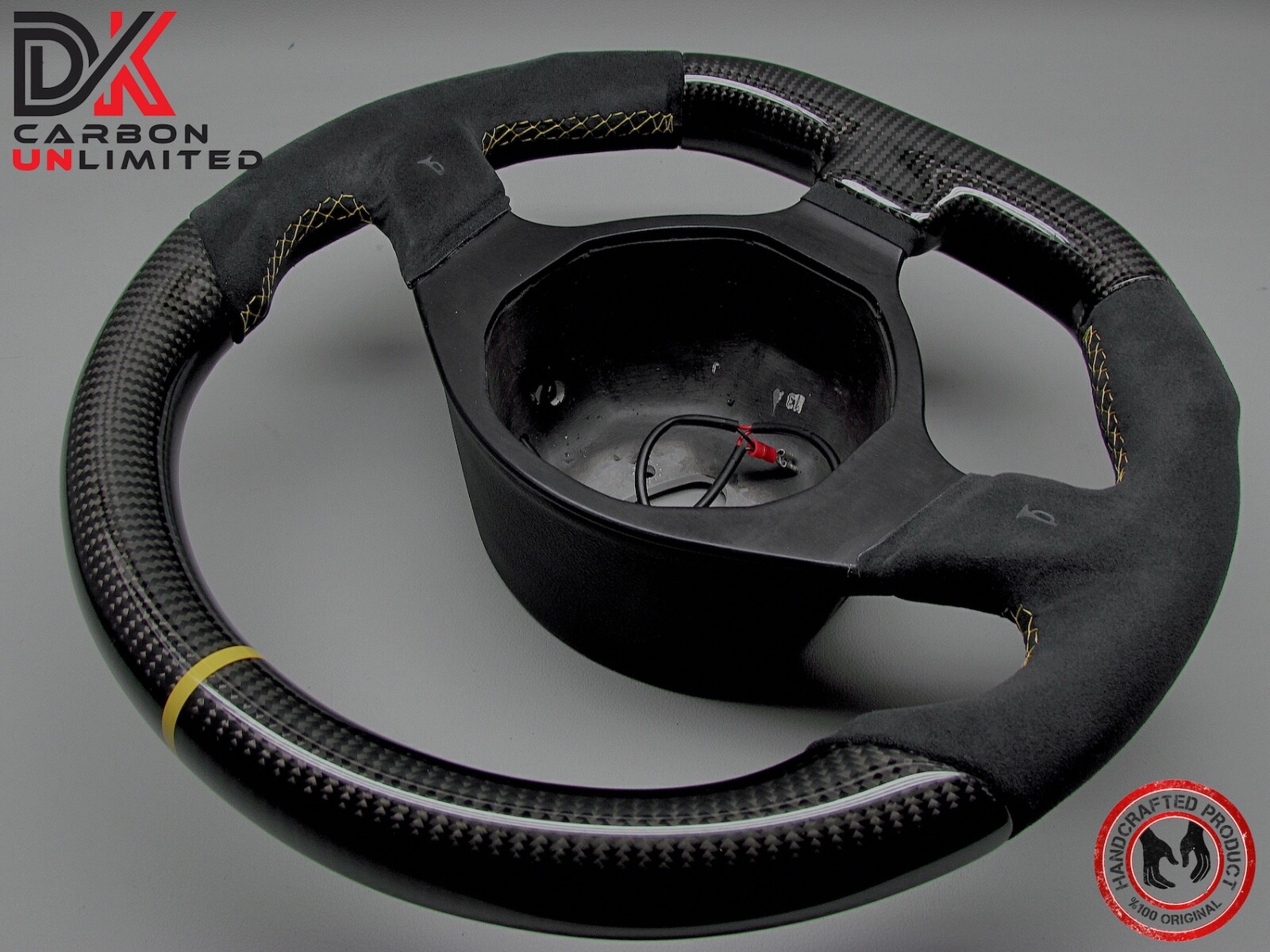 Lamborghini Murcielago LP670 LP650 LP640 Yellow Ring Carbon Steering Wheel v3