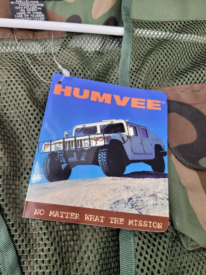 Men's Humvee Campco Woodland Camo Safari Hunting Fishing Photo Vest Sz XXL - Image 3 of 4