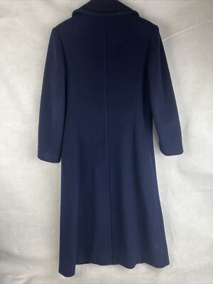 Vintage Mackintosh Authentic Peacoat Long Navy Blue 100% Wool Size