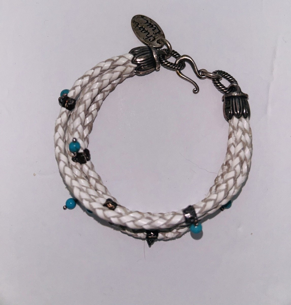 AUTHENTIC CHAN LUU BRAIDED LEATHER BRACELET With Turquoise AUTHENTIC CHAN LUU BRAIDED LEATHER BRACELET With Turquoise