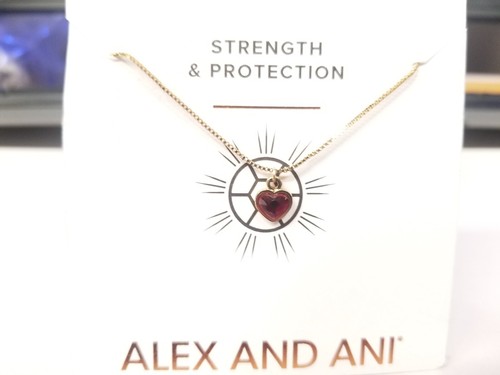 ALEX AND ANI Crystal Infusion Heart 18.5" Adjustable Necklace