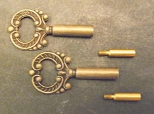 2 Socket Turn Key Brass Plate & 2, 1/2" long Ext. Brass 4-36 Threads Lamps (KC1)