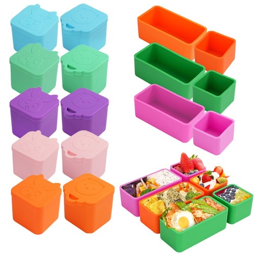 2pcs Silicone Dips Container Bunny/bear Pattern Salad Dressing Container School - Picture 4 of 21