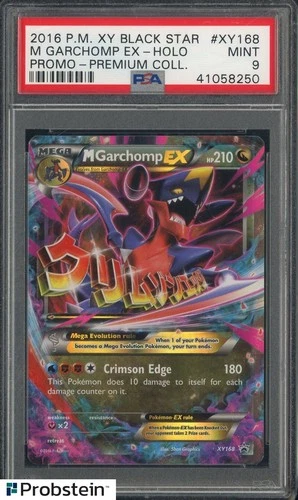 2016 Pokemon XY Black Star Promo #XY168 M Garchomp EX Holo PSA 9
