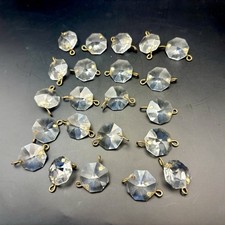 22 pampilles en cristal taillé pour lustre luminaire ancien