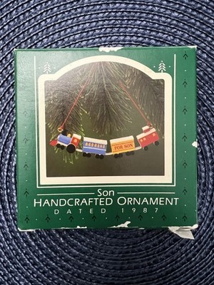 Vintage Hallmark Keepsake Ornament Son 1987 Train Handcrafted