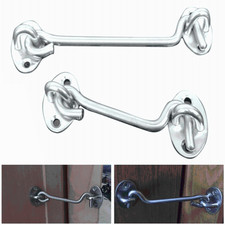 Cabin Hook Latch Stainless Steel Door Lock Hook Keep Door Window Open & Screws