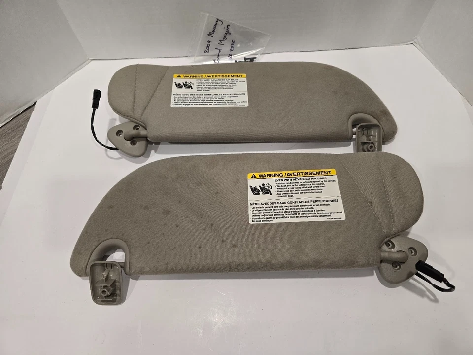 Juego de pares de parasoles Crown Victoria Grand Marquis Gray Stone 2006-2009 A004 Foto 3 de 4