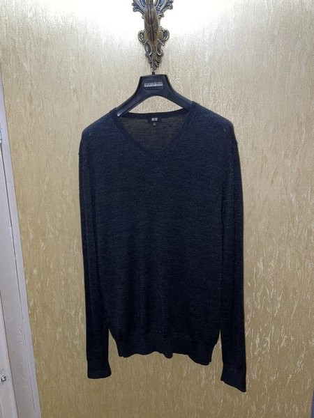 Men Uniqlo Sweater Grey 38 / M / 46 #30CB