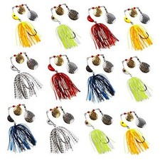 Spinner Baits Fishing Lures Kit,Bass Fishing Lures Spinnerbaits Buzzbait 12pcs