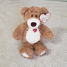 Tender Teddy Brown Plush Bear with White Belly  Heart Patch  8" Tall