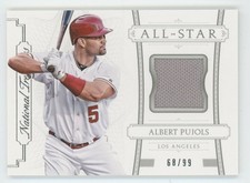 Albert Pujols 2015 Panini National Treasures All-Star /99 Jersey #10 Los Angeles