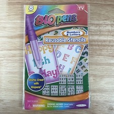 Color Workshop Numbers Letters Stencils 8 Pack New For Blo Pens Reusable