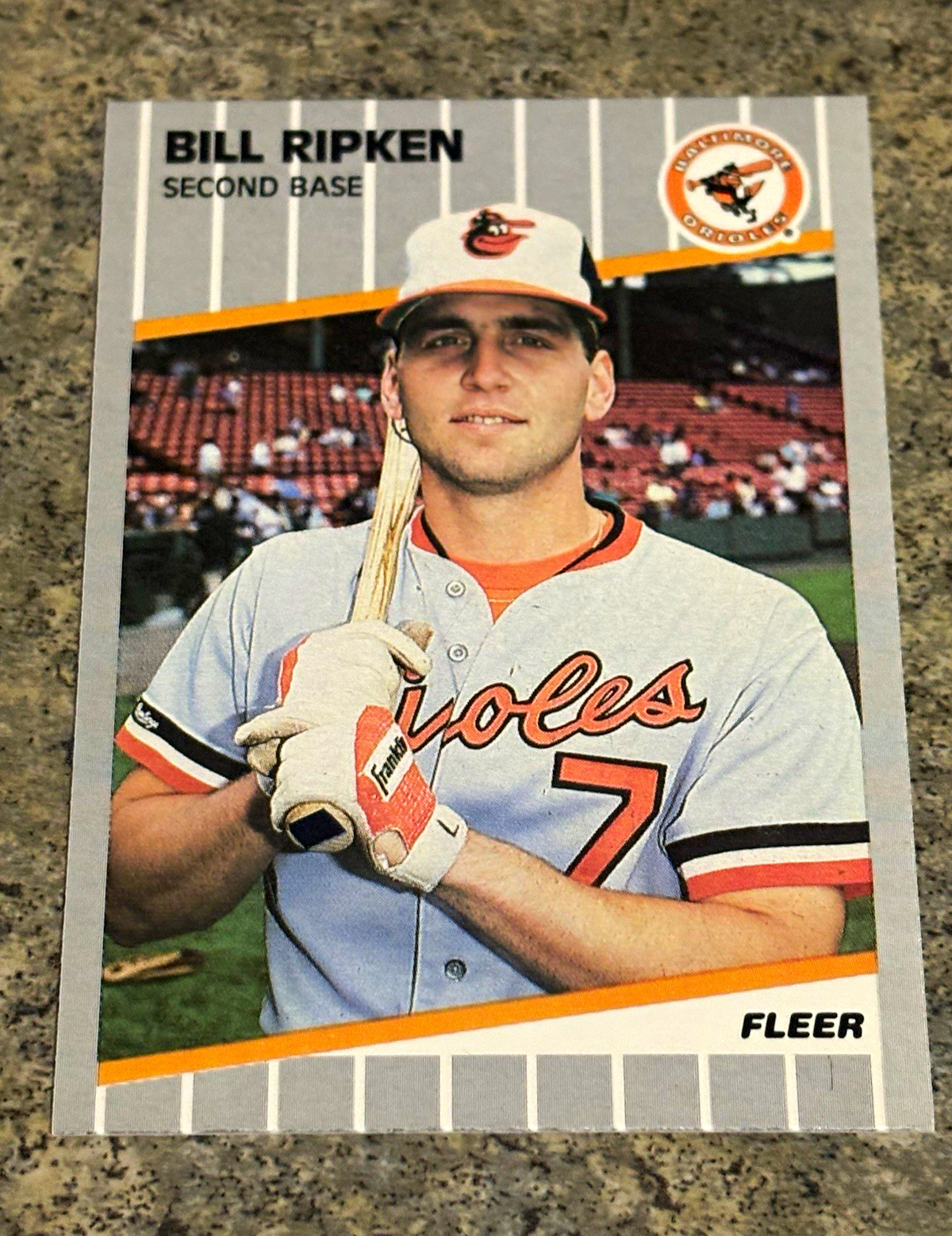 1989 Fleer - Billy Ripken #616 FF on Bat Knob - Baltimore Orioles