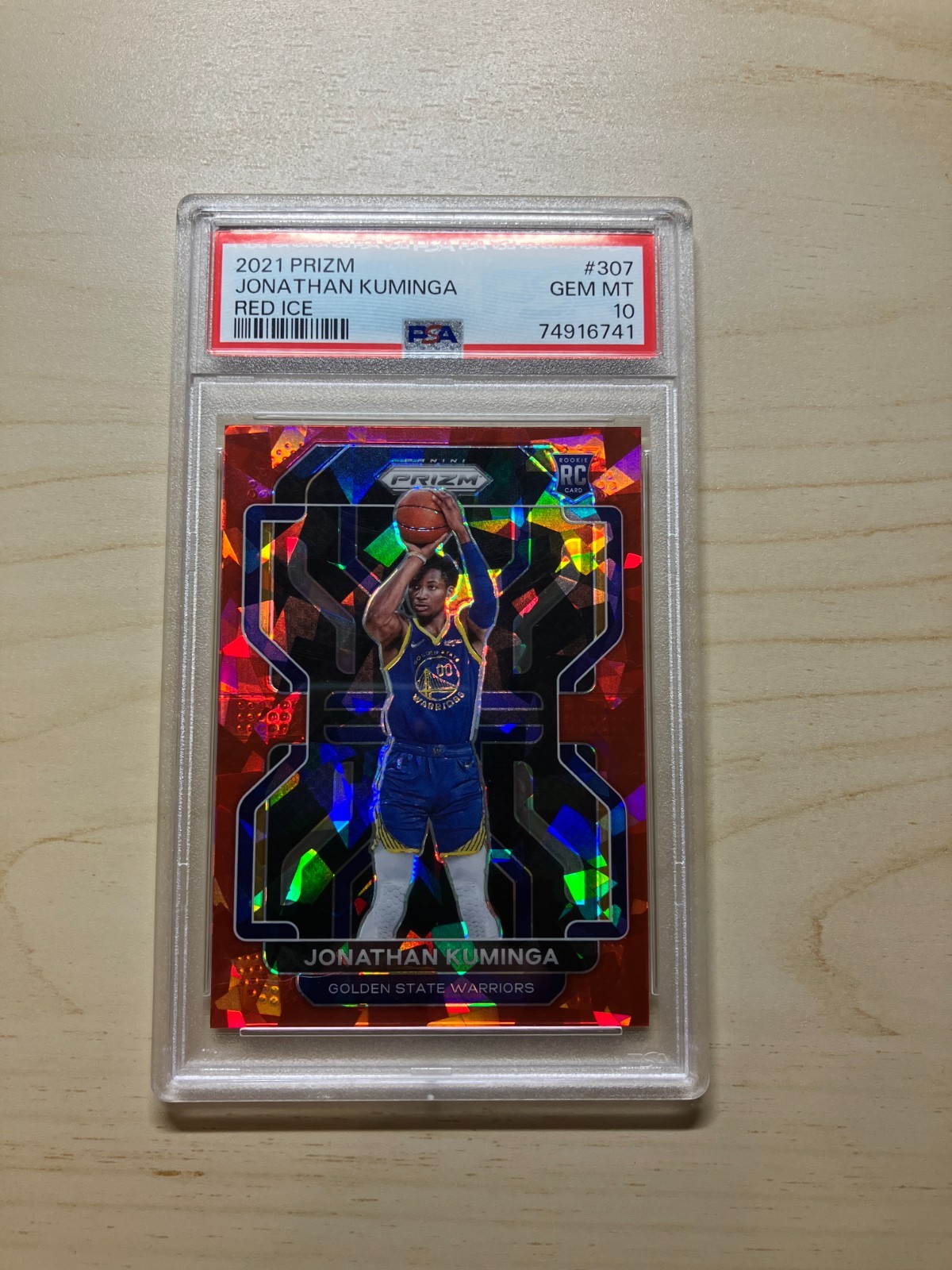 2021 Panini Prizm #307 Jonathan Kuminga Red Ice Prizm Rookie PSA 10 RC