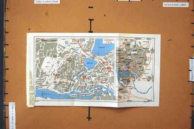 Original alter Vintage Druck Karte 1972 Deutschland Straßenplan Stadt Hamburg Bramfeld