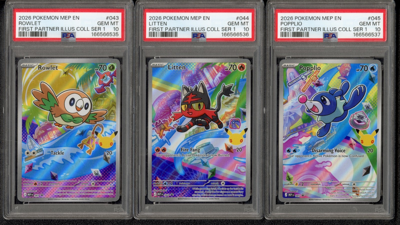 First Partner Series 1 Illustration Collection Alola Sequential PSA 10 Gem Mint