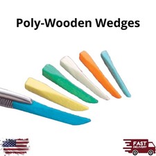 500Pk Dental Poly Wooden Wedges Assorted Interproximal Contoured Mixed Range