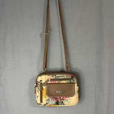 Multisac Triple Zippy Crossbody Purse Bag Valencia Floral Multi Compartment
