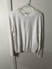 DKNY Ivory Logo Sweater Women s Medium NWT