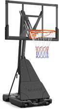 Basketball Hoop Outdoor Portable 44/48 Inch Backboard, 10Ft Quickly Adjustable B