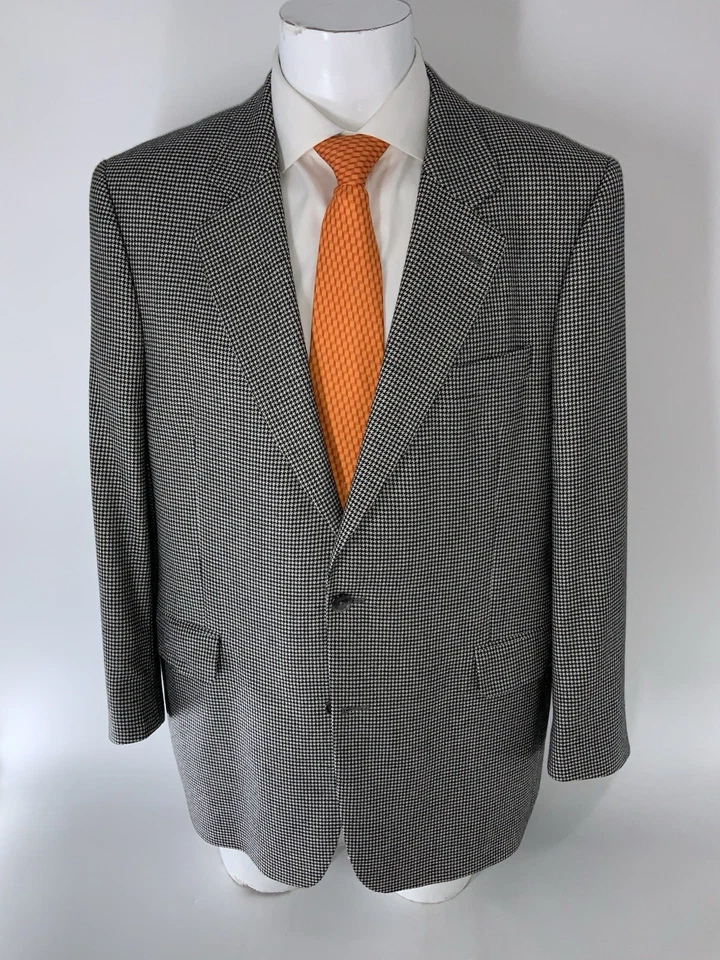 Blazer Jack Victor Loro Piana 44R 100 % cachemir pata de gallo 2B 2V Canadá YGI R5- Foto 2 de 4