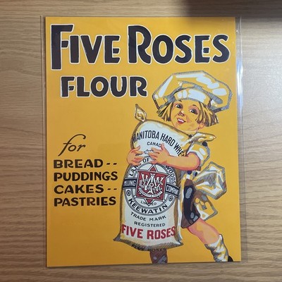 1930's Five Roses All Purpose Flour PRINT 8.5''x11'' Ad Sign Poster Promo Vintage