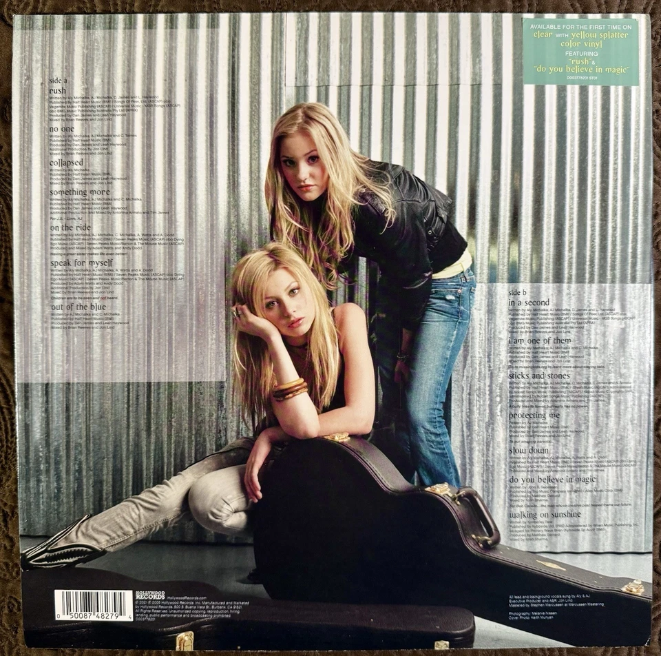 ALY & AJ - Into The Rush - LP on SPLATTER VINYL Colored Exclusive Yellow Foto 4 de 4