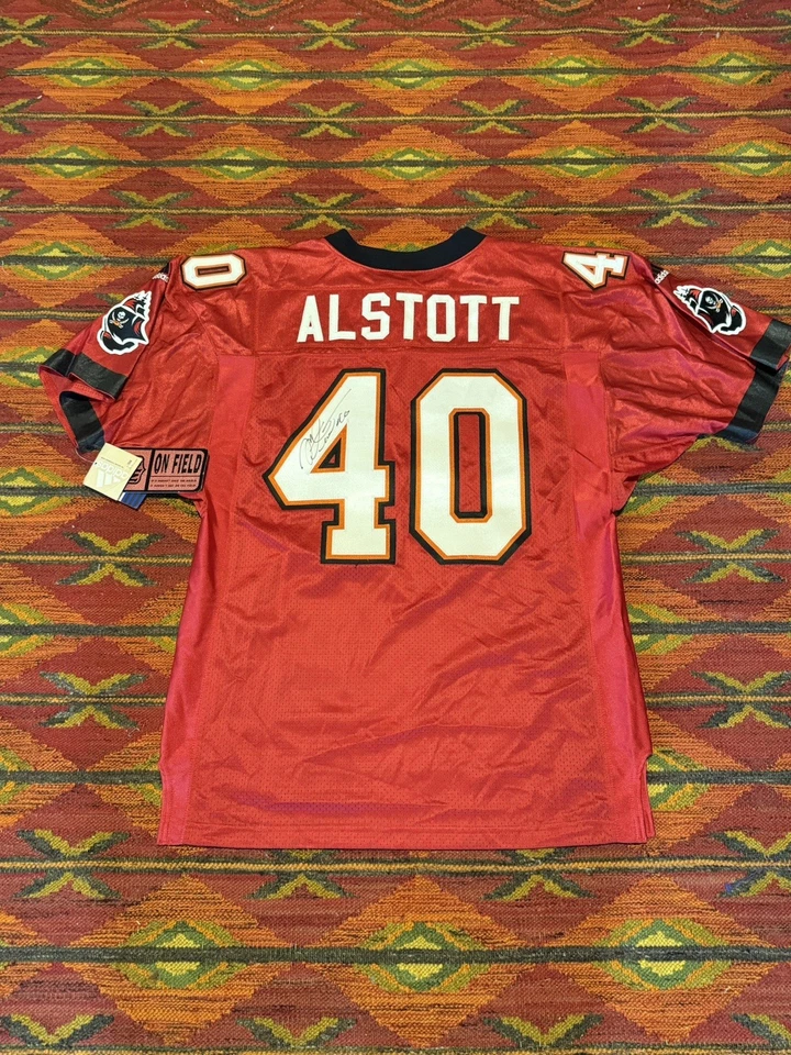 Camiseta deportiva auténtica firmada Adidas Pro Line NFL Tampa Bay Buccaneers Mike Alstott  Foto 4 de 4