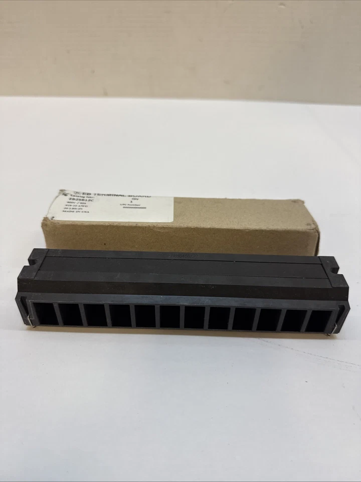 General Electric EB25B12C Terminal Block, 600V, 30A, 18-10AWG w/Cover - Image 2 of 4
