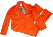 Men's Long Sleeve Insect Shield Repellent Work Coveralls Orange Jumpsuit Sz 38S