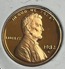 1982 -S Lincoln Memorial Cent Gem Proof Single Coin
