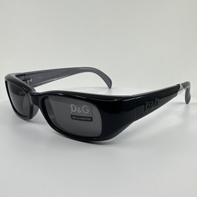 New Authentic Dolce & Gabbana DG 2001 Sunglasses C. Shiny Black 52