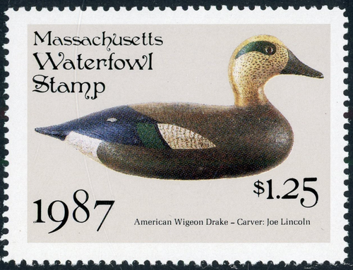1987 MASSACHUSETTS WATERFOWL STAMP MINT NH !! B69