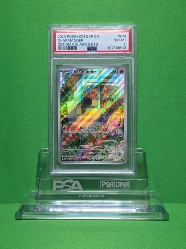 POKEMON 2023 OBSIDIAN FLAMES CHARMANDER ELITE TRAINER PROMO 044 PSA 8