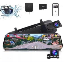 4K+1080P Dual Autokamera Dashcam HD WDR DVR Rückspiegel Videorecorder + WiFi GPS