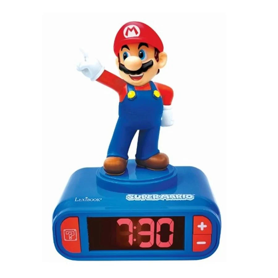 Super Mario Digital Alarm Clock Lexibook RL 800 NI 3 D Figure Game Sounds Snooze photo Super Mario Digital Alarm Clock Lexibook RL 800 NI 3 D Figure Game Sounds Snooze featured image